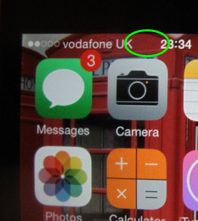 iPhone connected to GPRS data network