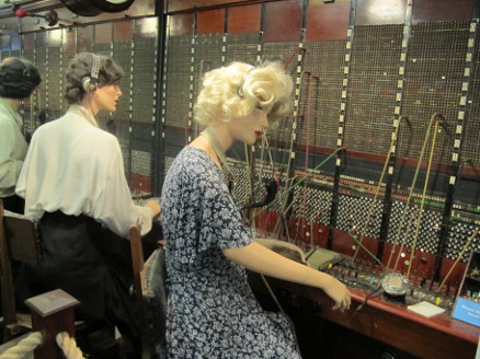 A manual switchboard