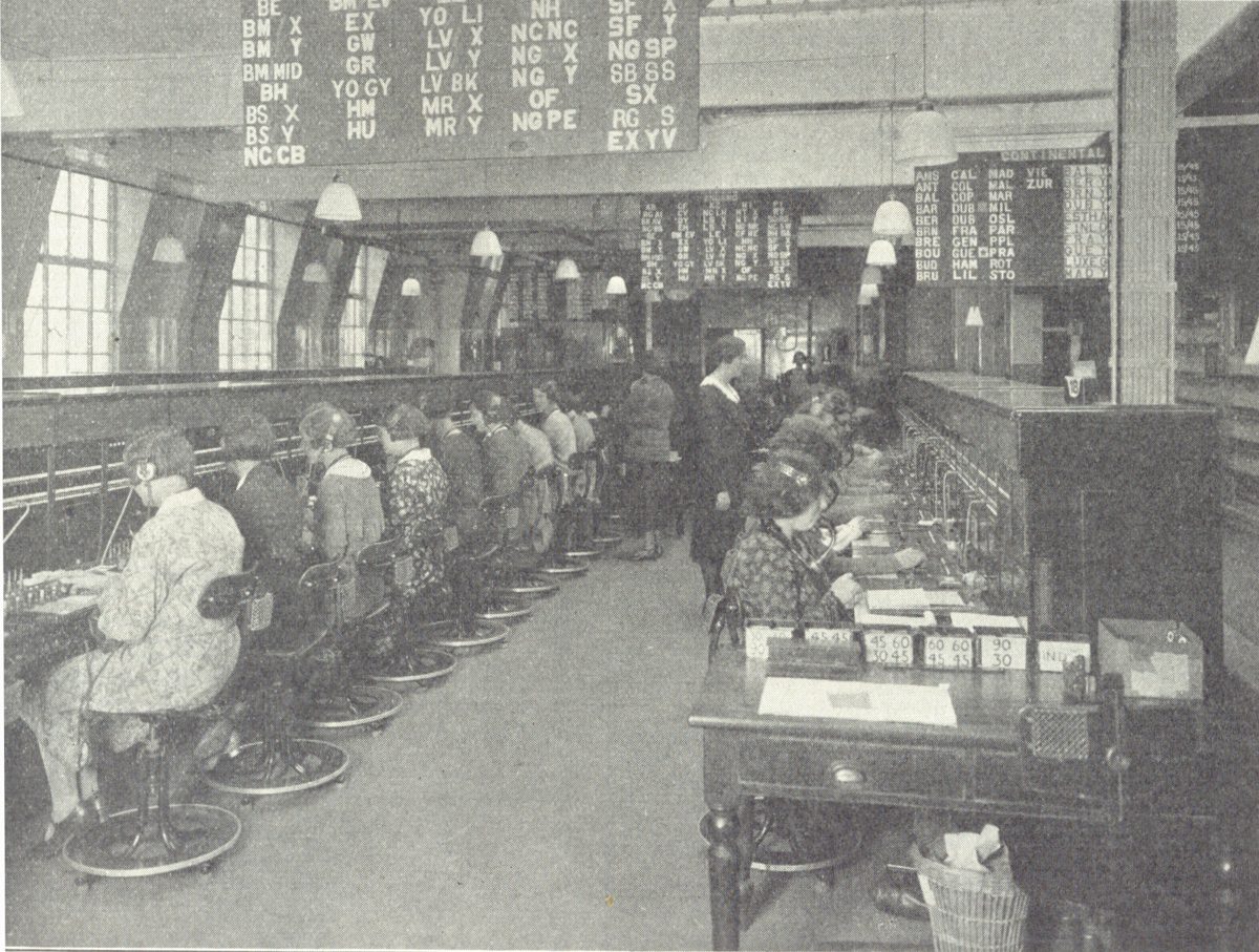 Operators in the International Exchange, London.