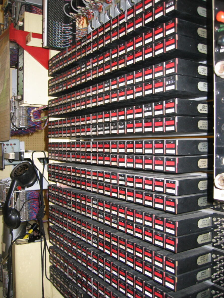 Rows of call meters used for billing